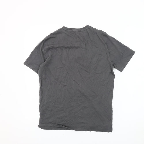 Emporio Armani Men's Grey Crew Neck T-Shirt, Size S
