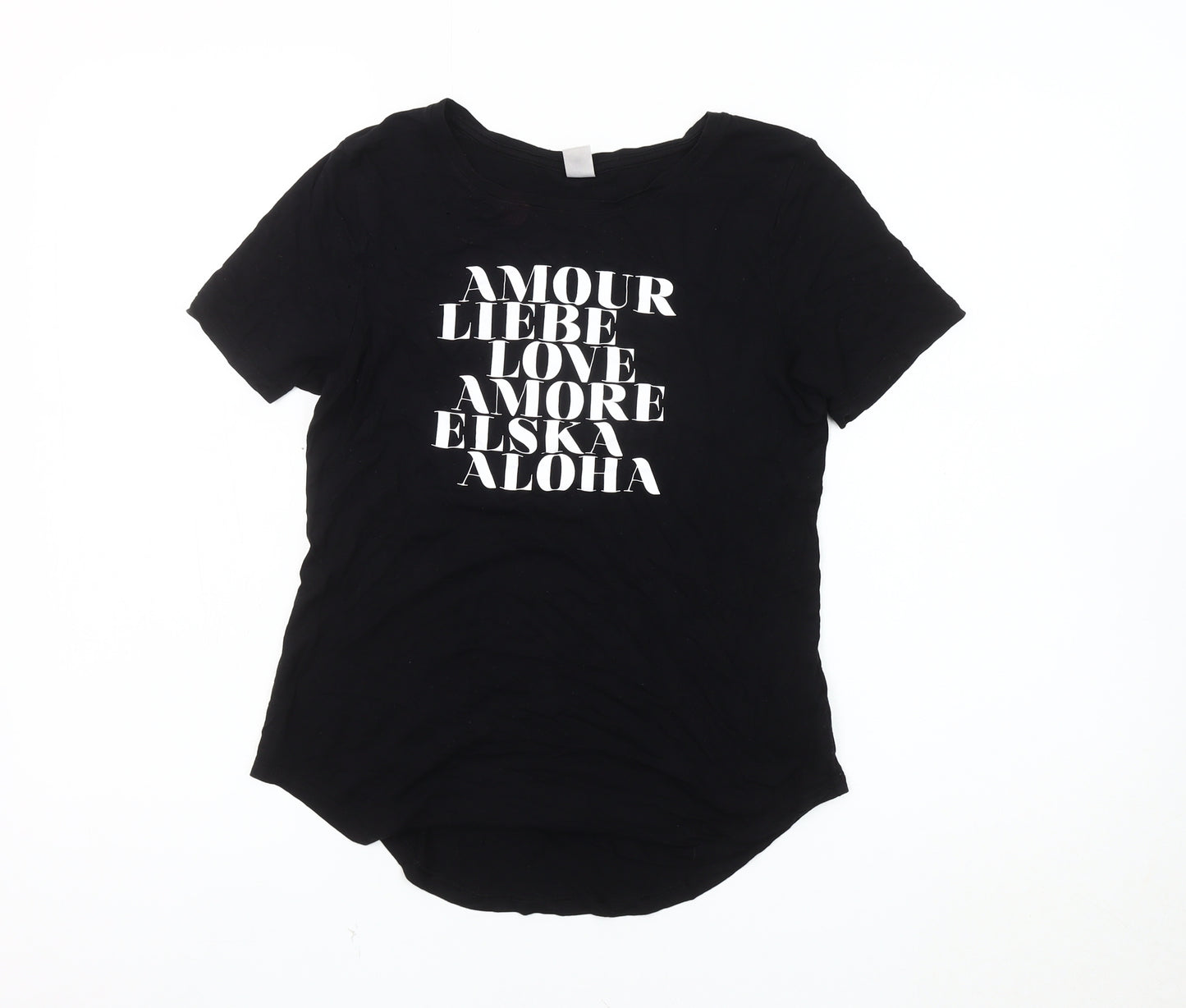 Old Navy Women's Black XS T-Shirt Casual Crew Neck