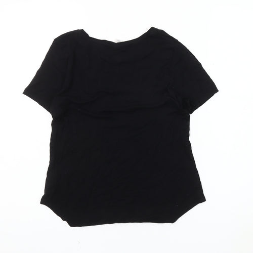 Old Navy Women's Black XS T-Shirt Casual Crew Neck