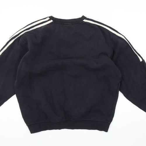 Adidas Men's Black Pullover Sweatshirt S - Logo Accent