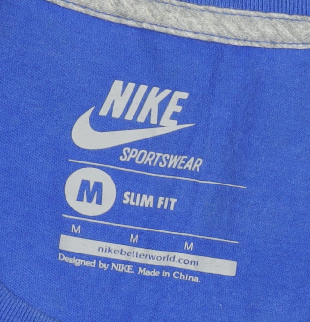 Nike Men's Blue Slim Fit Sportswear T-Shirt M