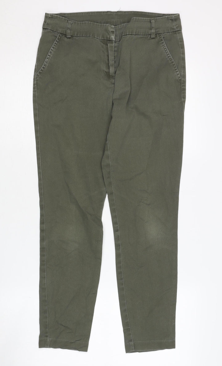 Wallis Women's Green Chino Trousers, Size 10