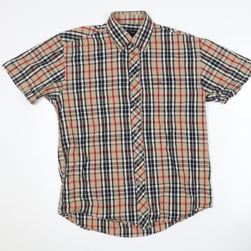 James Pringle Beige Check Button-Up Men's Shirt Size S
