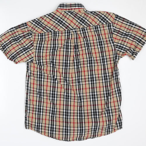 James Pringle Beige Check Button-Up Men's Shirt Size S