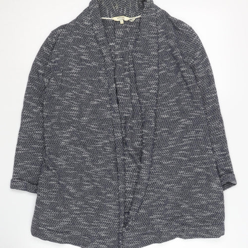 Fat Face Women's Blue Knit Open Front Cardigan Size 8