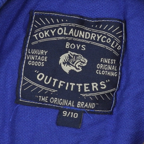Tokyo Laundry Boys Blue Polo Shirt, Size 9-10, Casual Summer Wear