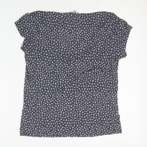 Jasper Conran Women's Blue Animal Print Top Size 10