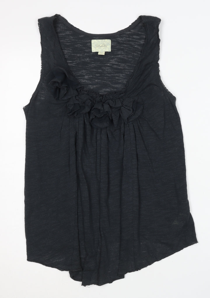 Deletta Women's Black Sleeveless Tank Top - Size S