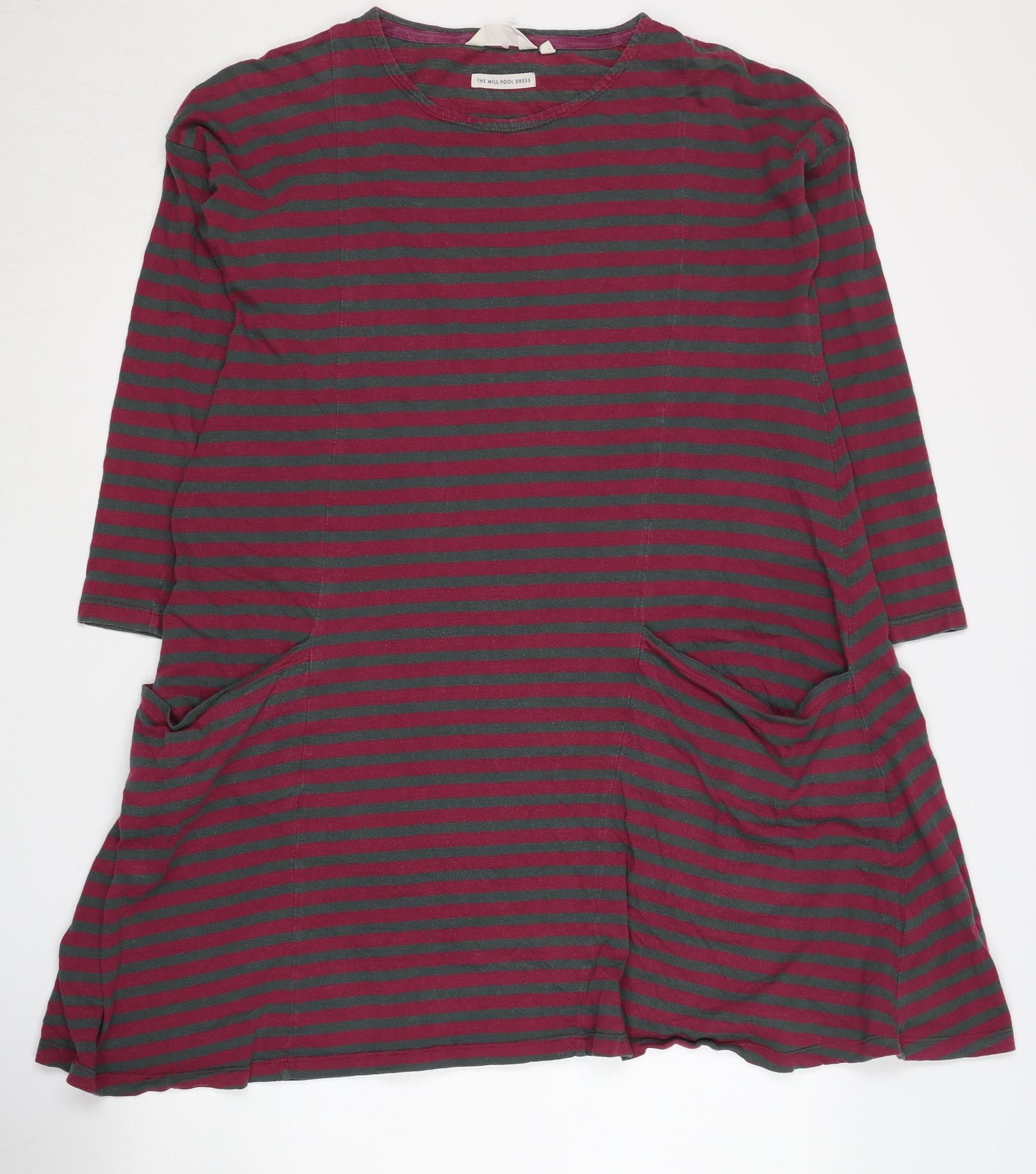 Seasalt Cornwall Women's Multicoloured Stripe T-Shirt Dress Size 10