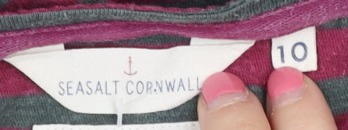 Seasalt Cornwall Women's Multicoloured Stripe T-Shirt Dress Size 10