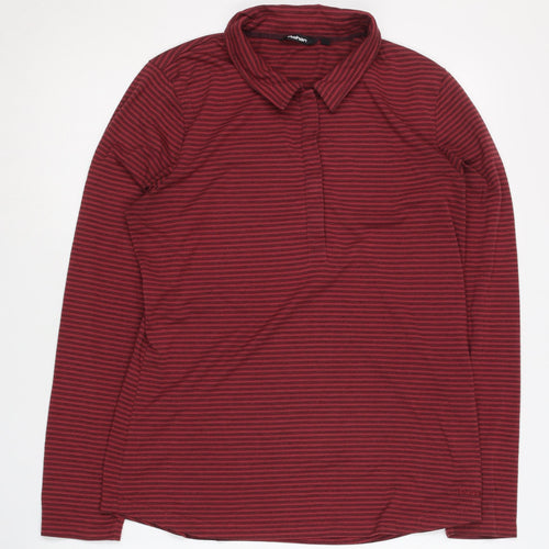 Rohan Women's Red Striped Knit Sweatshirt Size 12