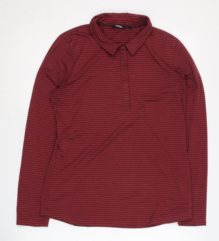 Rohan Women's Red Striped Knit Sweatshirt Size 12