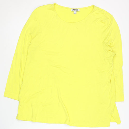 Jaeger Women's Yellow XL Long Sleeve Basic T-Shirt