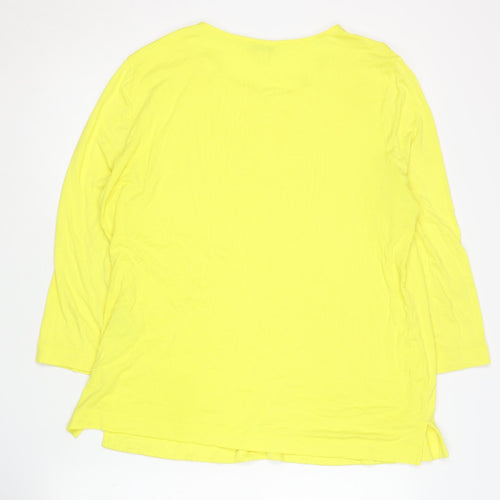 Jaeger Women's Yellow XL Long Sleeve Basic T-Shirt