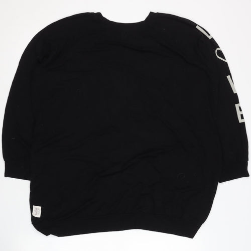 Post Card Black Womens Pullover Sweatshirt Size 6
