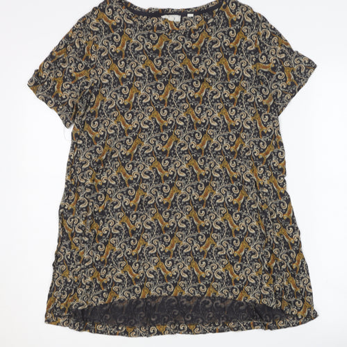 Fat Face Women's Multicoloured Animal Print T-Shirt, Size 10