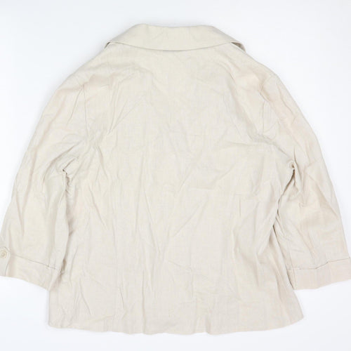 EWM Women's Beige Classic Blazer, Size 14