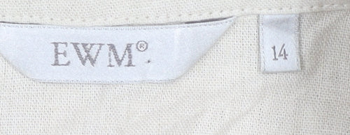 EWM Women's Beige Classic Blazer, Size 14