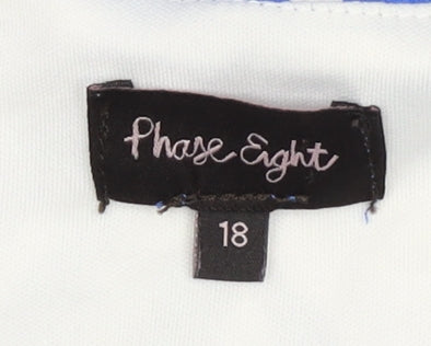 Phase Eight Women’s Blue V-Neck Dress, Size 18