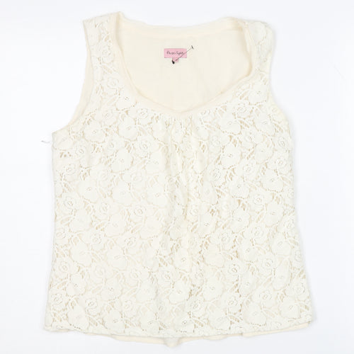Phase Eight Women's Ivory Lace Tank Top Size 10