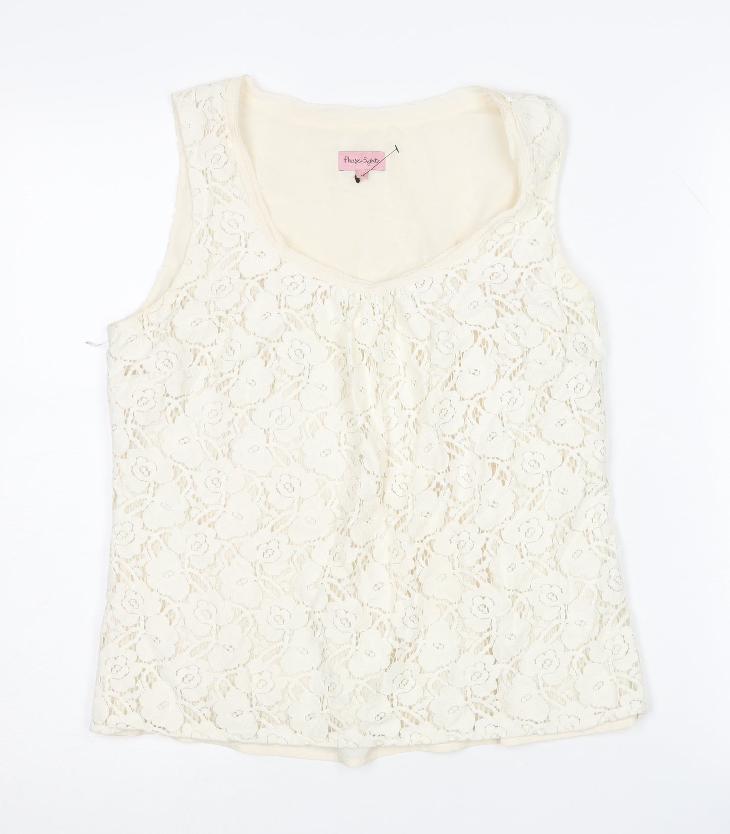 Phase Eight Women's Ivory Lace Tank Top Size 10