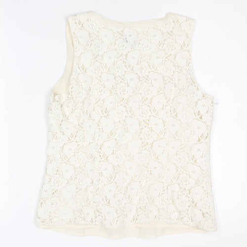 Phase Eight Women's Ivory Lace Tank Top Size 10