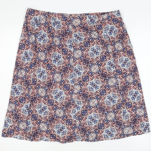 Isle Women's Multicoloured Geometric Knee-Length Skirt