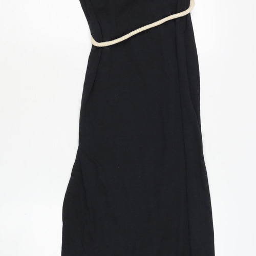 edc Women's Black Long One Shoulder Dress XS