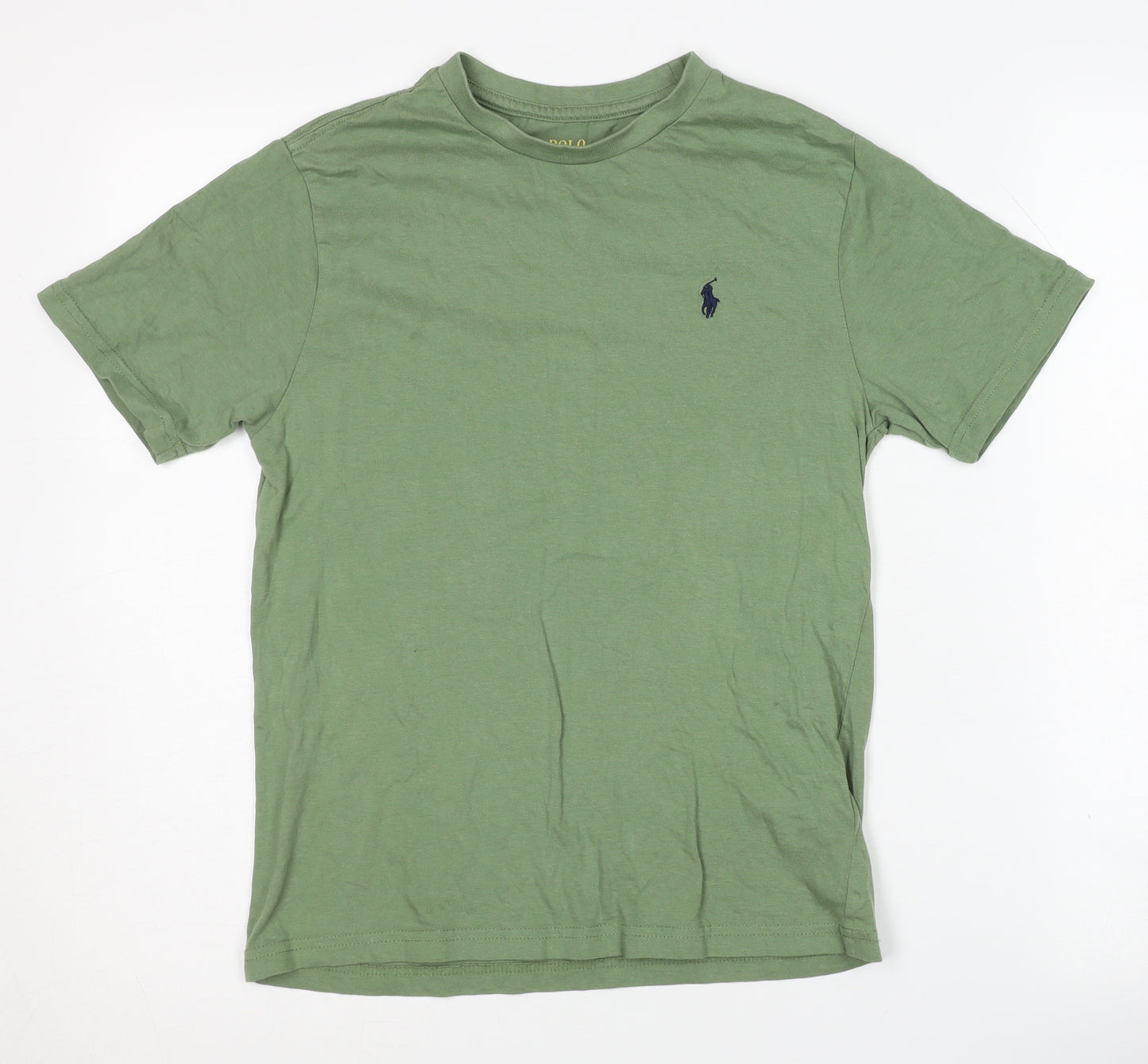 Ralph Lauren Boys Green T-Shirt, Size M, Casual Logo Style