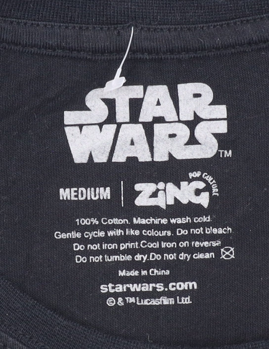 Zing Star Wars Baby Yoda Black Men's M T-Shirt