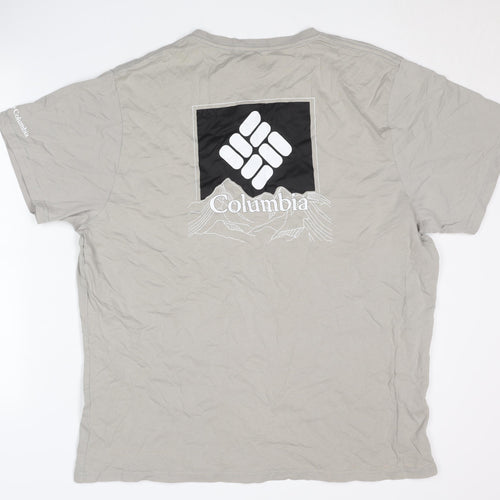 Columbia Men's Grey 2XL Crew Neck T-Shirt