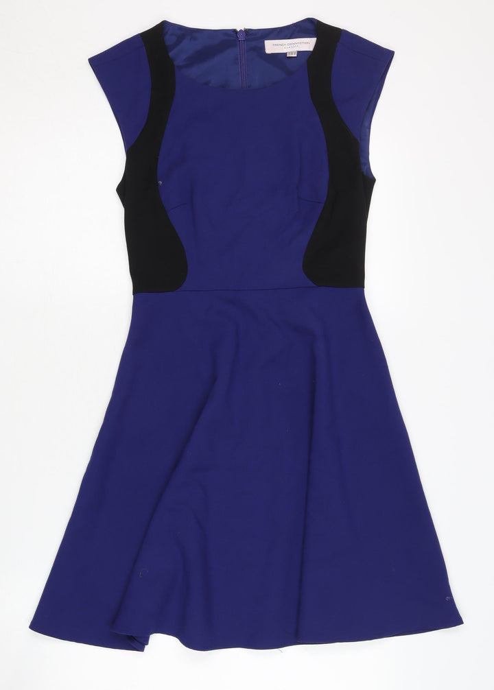 French Connection Classic Blue Fit & Flare Dress, Size 6