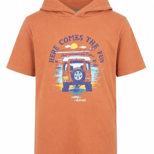 FatFace Boys Orange Hoodie, Size 8-9 Years, Graphic Print