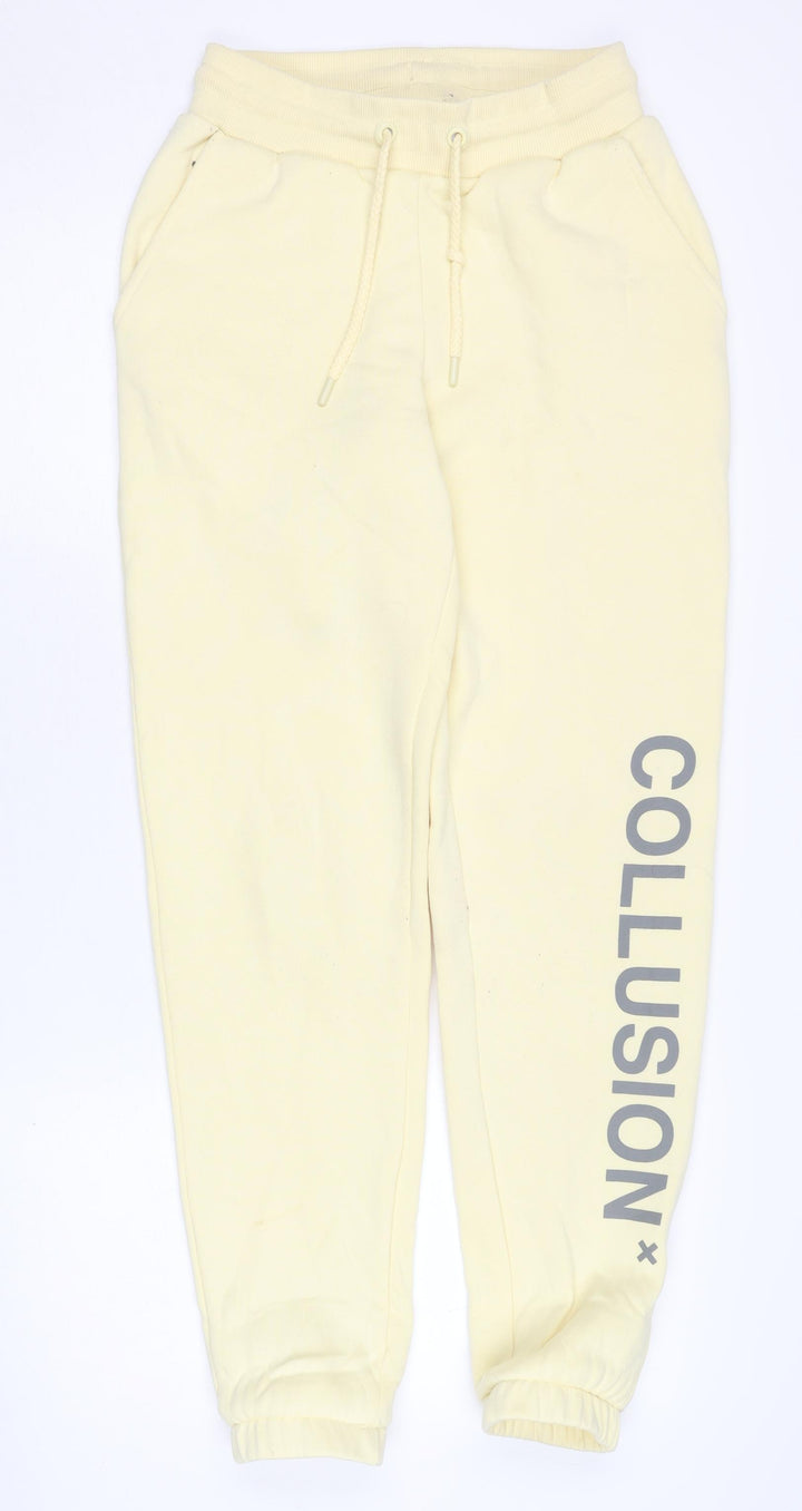 Collusion Women Ivory Jogger Trousers 2XS