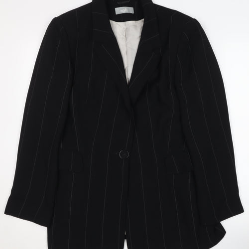 Wallis Women's Black Pinstripe Blazer Size 16