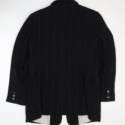 Wallis Women's Black Pinstripe Blazer Size 16