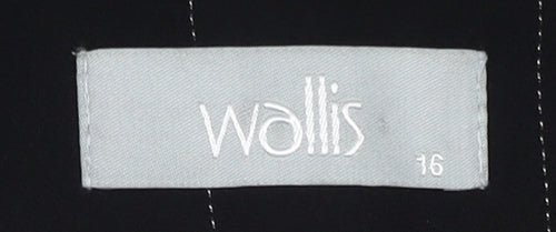 Wallis Women's Black Pinstripe Blazer Size 16