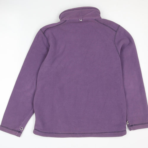TOG24 Girls Purple Fleece Jacket Ages 11 Years Casual