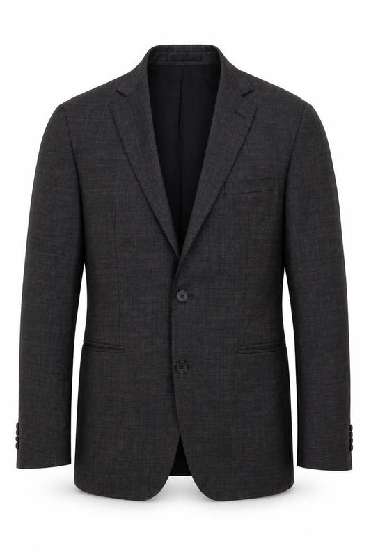 Front view of Hugo Boss Men's Grey Blazer -, size 42, Regular Fit