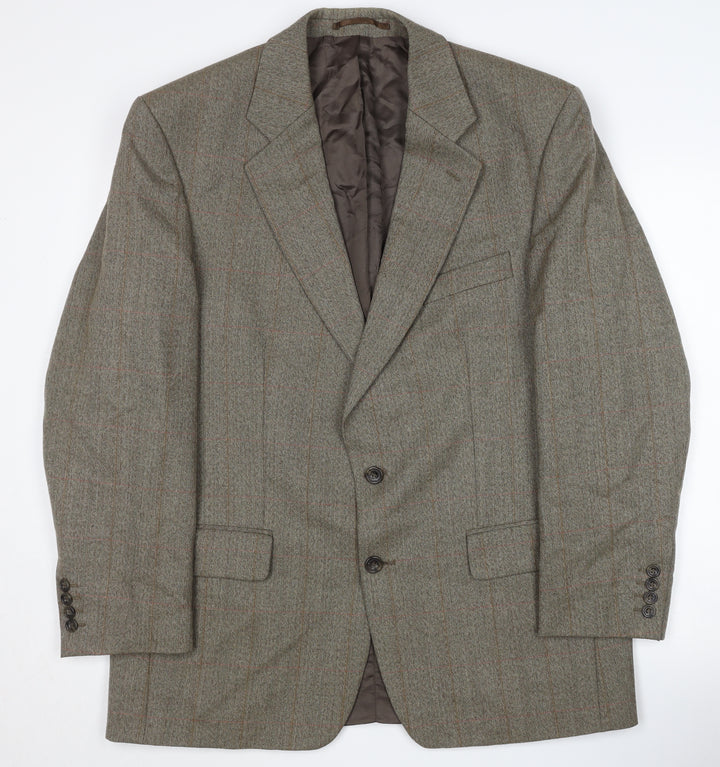 Savoy Taylors Guild Men's Grey Check Blazer 42 R