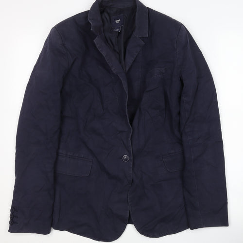 Gap Women's Blue Blazer, UK 10, Classic Fit, Notch Lapel