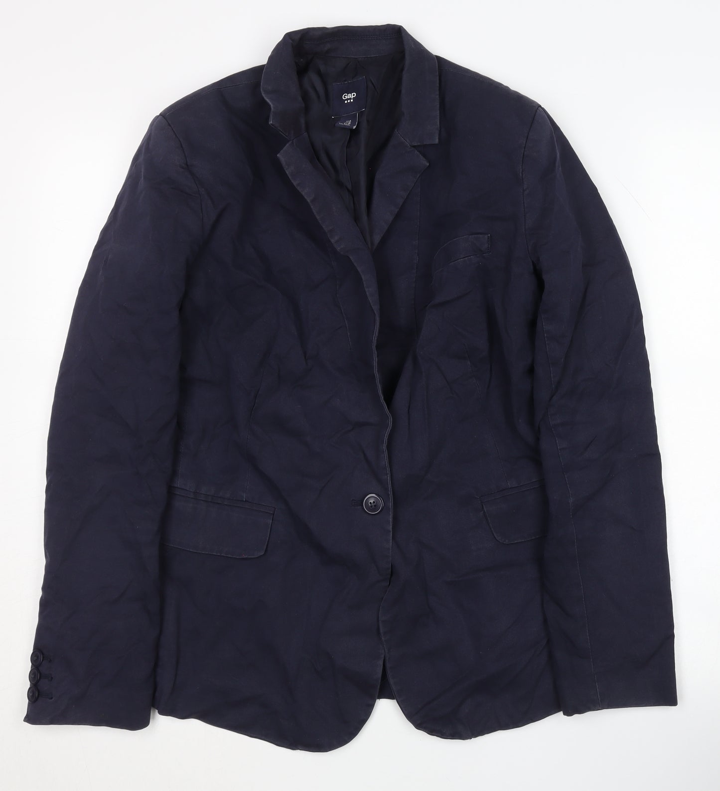 Gap Women's Blue Blazer, UK 10, Classic Fit, Notch Lapel