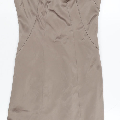 Derhy Women's Beige Off Shoulder Dress Size S