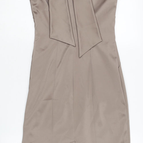 Derhy Women's Beige Off Shoulder Dress Size S