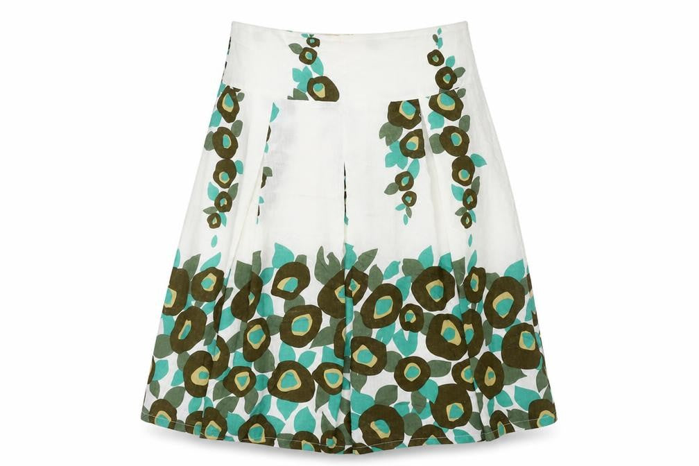 Front view of Apricot Women's Multicoloured A-Line Skirt, S, Floral