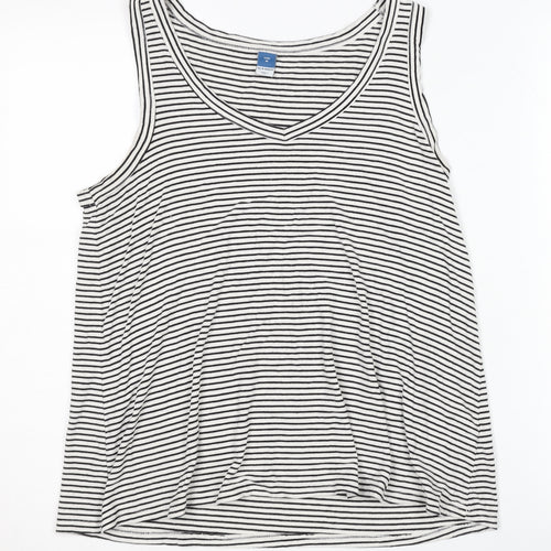 Old Navy Women's M Black & White Striped Tank Top