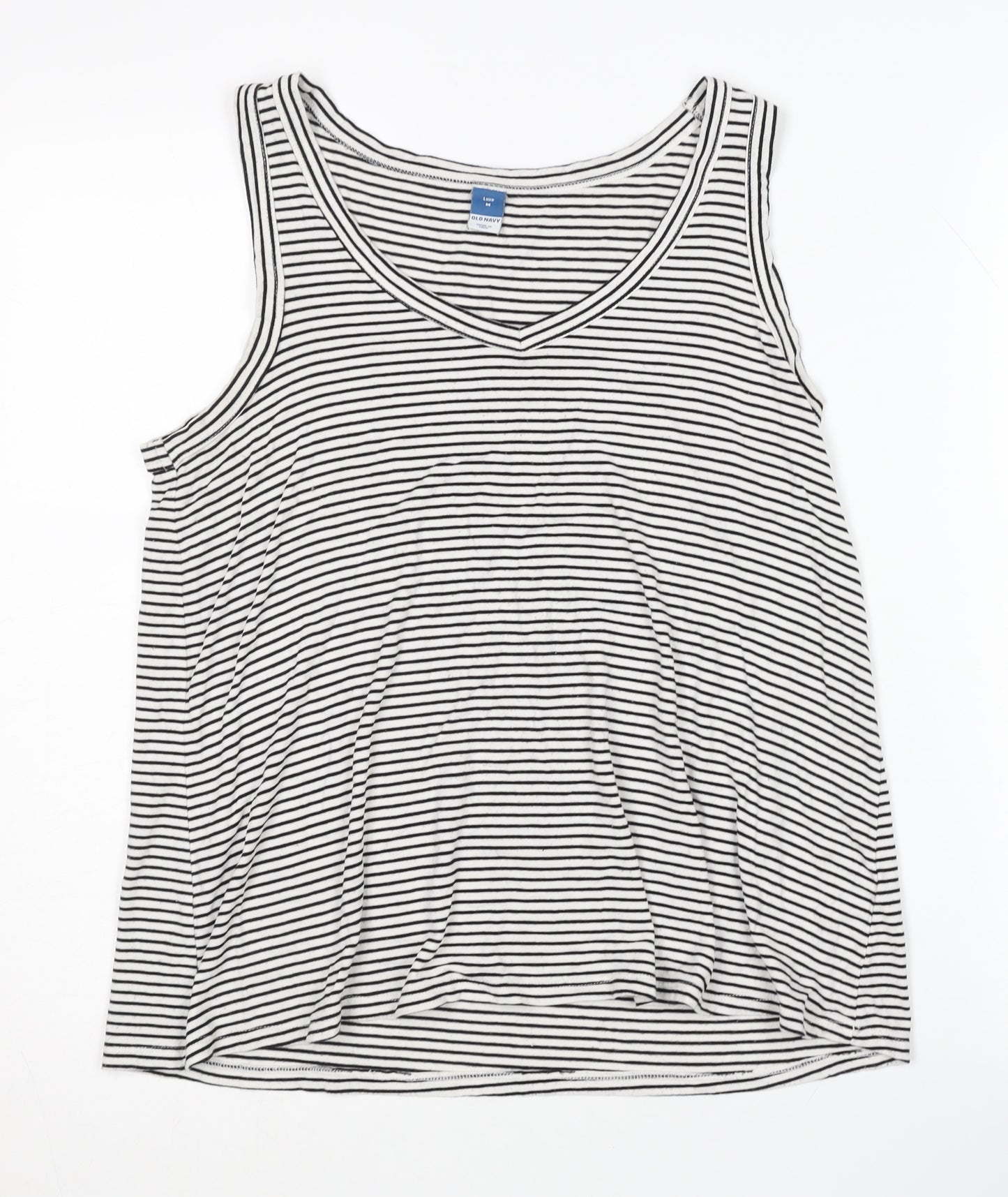 Old Navy Women's M Black & White Striped Tank Top