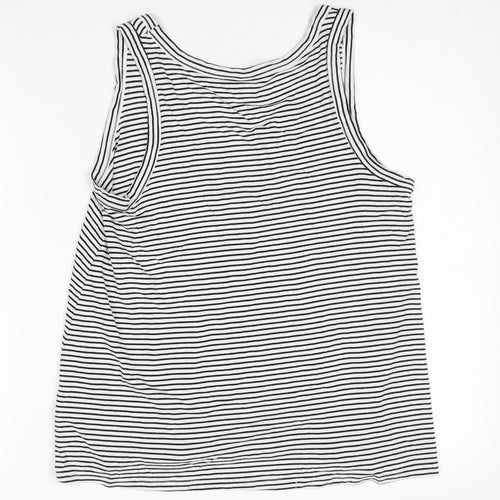 Old Navy Women's M Black & White Striped Tank Top