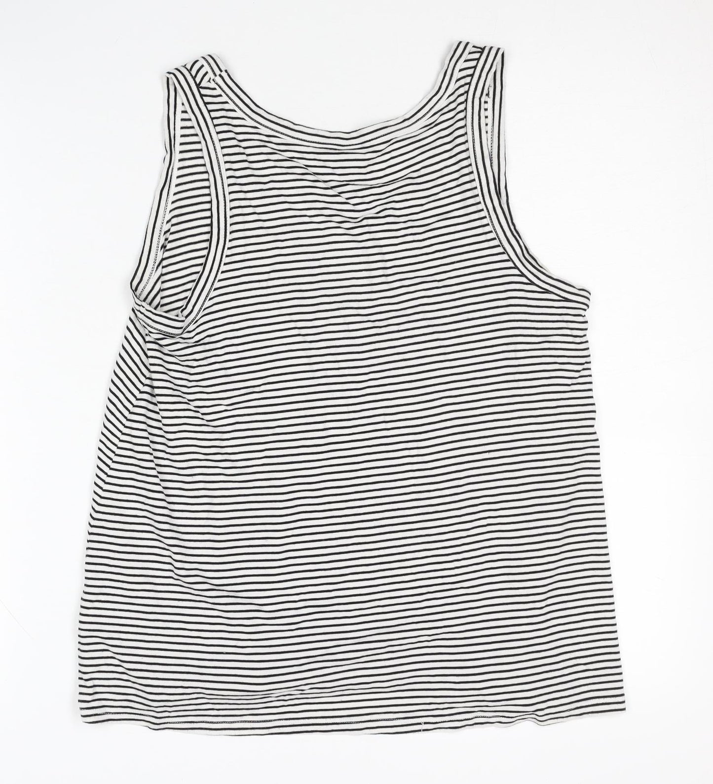Old Navy Women's M Black & White Striped Tank Top