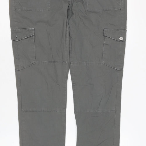 Witchery Women's Grey Cargo Trousers Size 12 Cotton